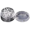 Flocons feuilles noires et or pour nail art et résine – Couleur Silver
