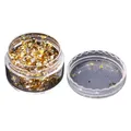 Flocons feuilles noires et or pour nail art et résine – Couleur Silver Gold