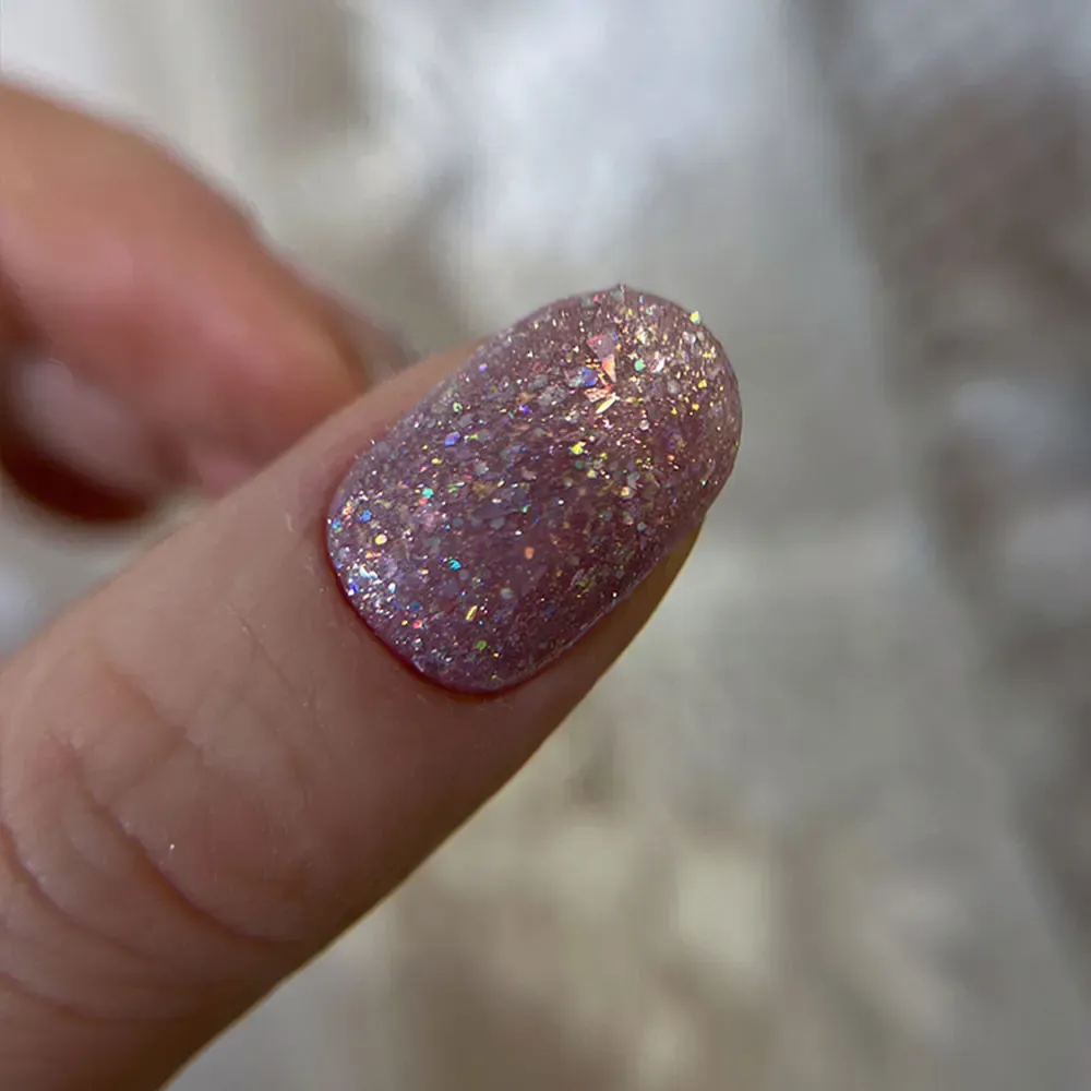 Flocons holographiques nacrés pour résine