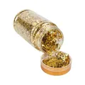 Flocons imitation or et argent 3 g pour décoration ongles – Couleur Gold