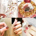 Flocons imitation or et argent pour décoration ongles résine – 5