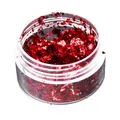 Flocons imitation or et argent pour décoration ongles résine – Couleur Rouge