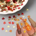 Flocons paillettes feuille d'érable colorées pour décoration résine – 2
