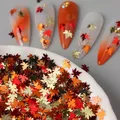 Flocons paillettes feuille d'érable colorées pour décoration résine – 4