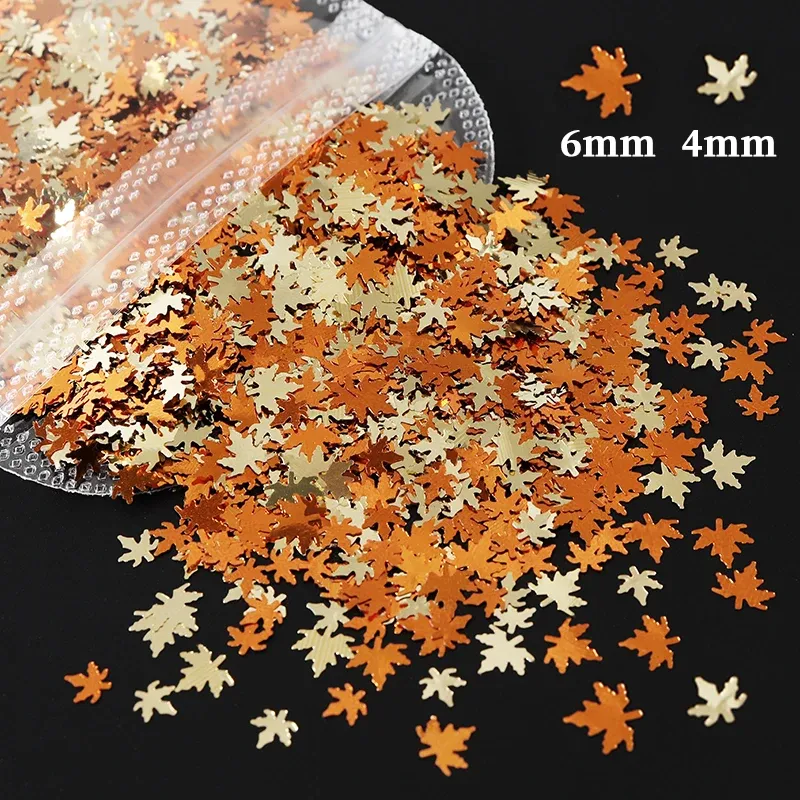 Flocons paillettes holographiques feuille d'érable pour résine