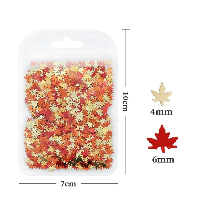 Flocons paillettes holographiques feuille d'érable pour résine