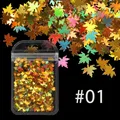 Flocons paillettes holographiques feuille d'érable pour résine – Couleur LSFY-1