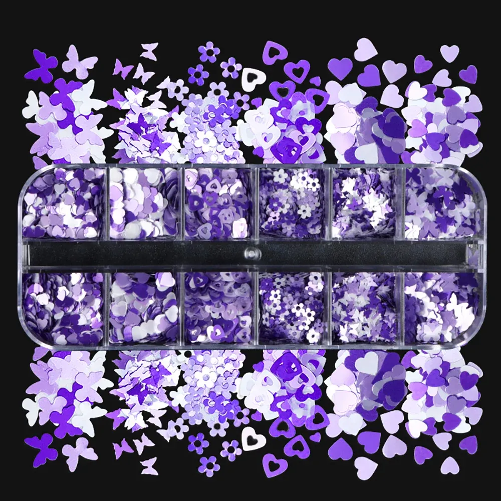 Flocons paillettes mixtes pour résine 12 grilles