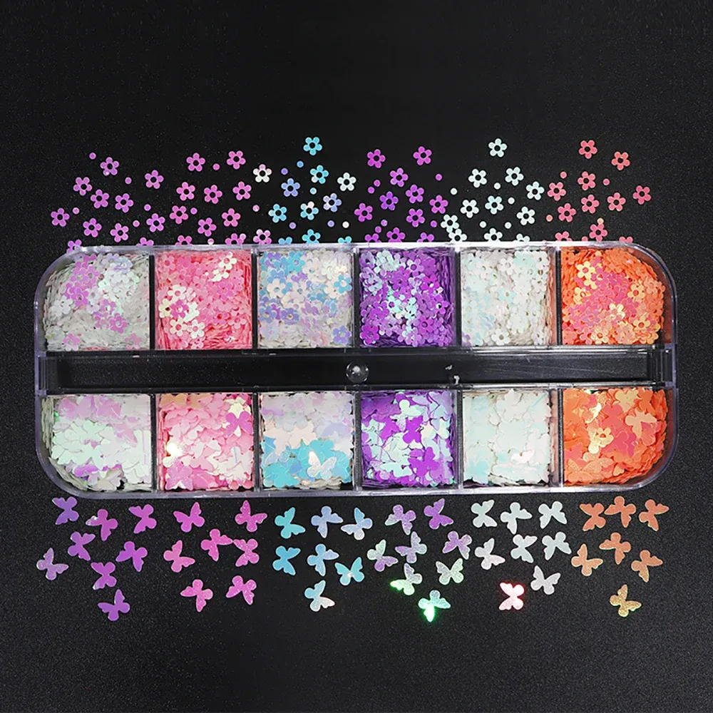 Flocons paillettes mixtes pour résine 12 grilles