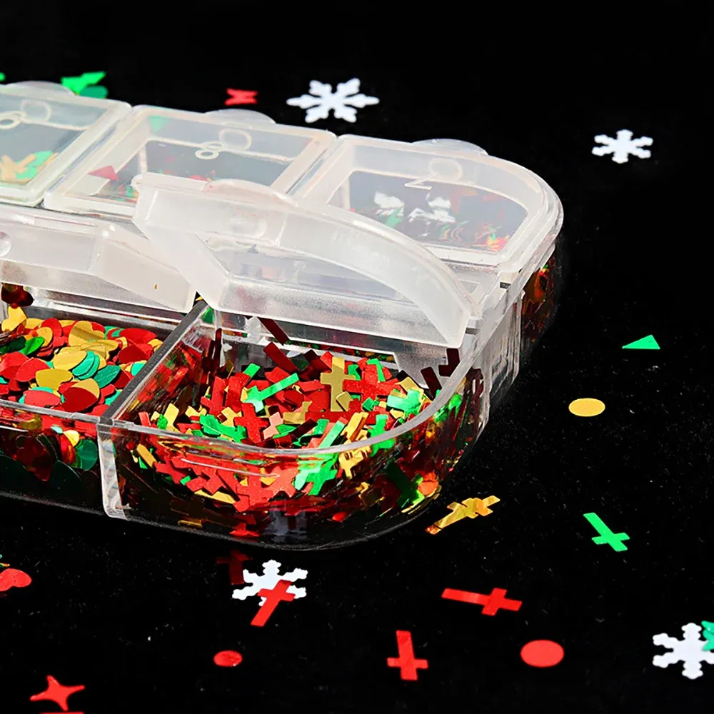 Flocons paillettes mixtes pour résine 12 grilles