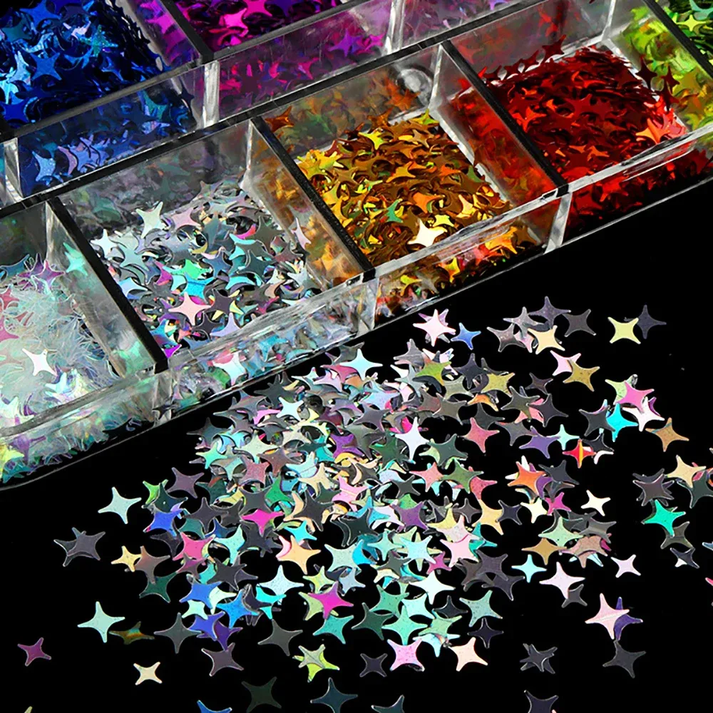 Flocons paillettes mixtes pour résine 12 grilles