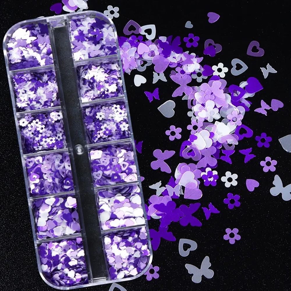 Flocons paillettes mixtes pour résine 12 grilles