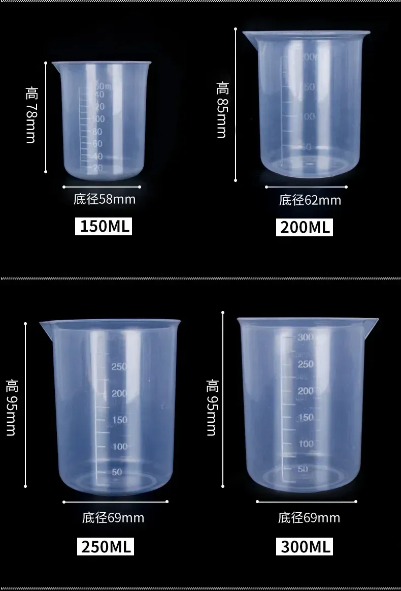 Gobelets mélange plastique 100 ml pour résine époxy