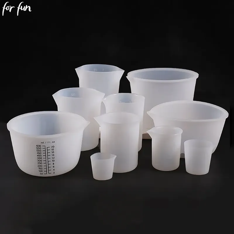 Gobelets mesure silicone 30 à 1000 ml pour résine bijoux
