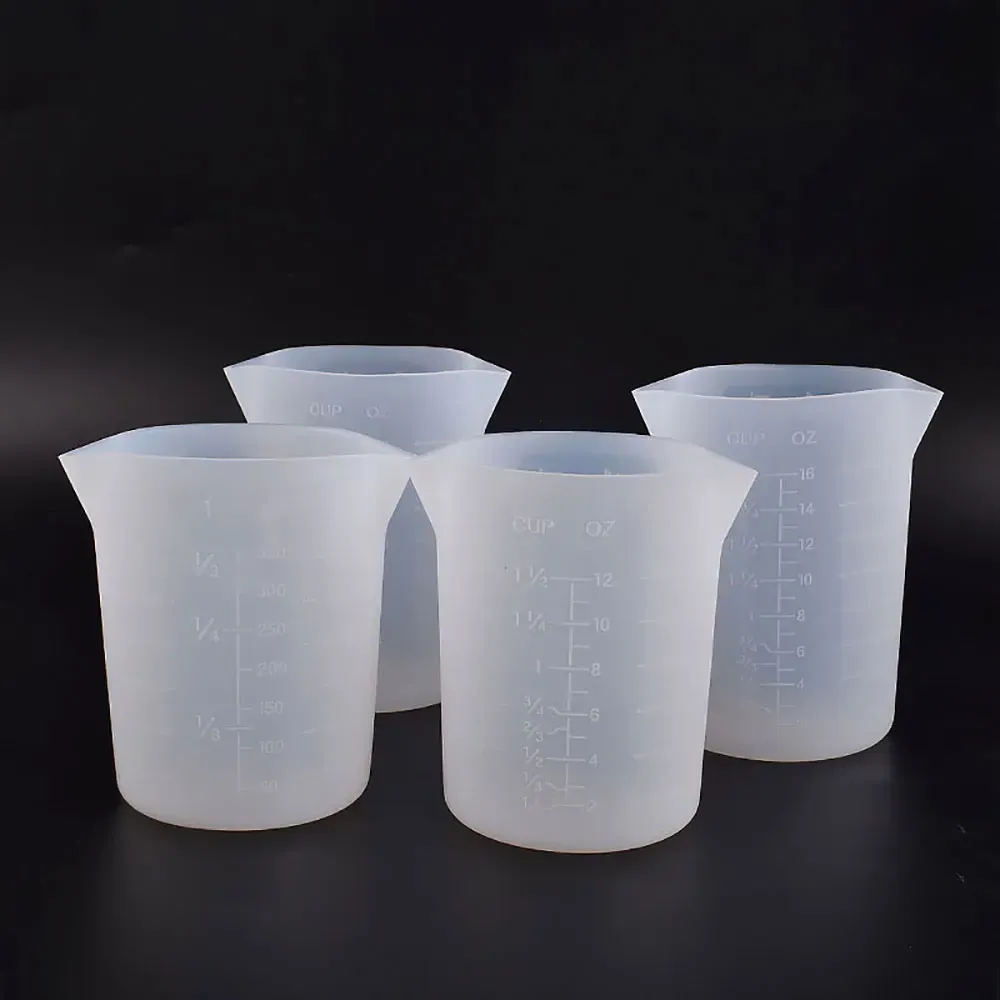 Gobelets mesure silicone 30 à 1000 ml pour résine bijoux