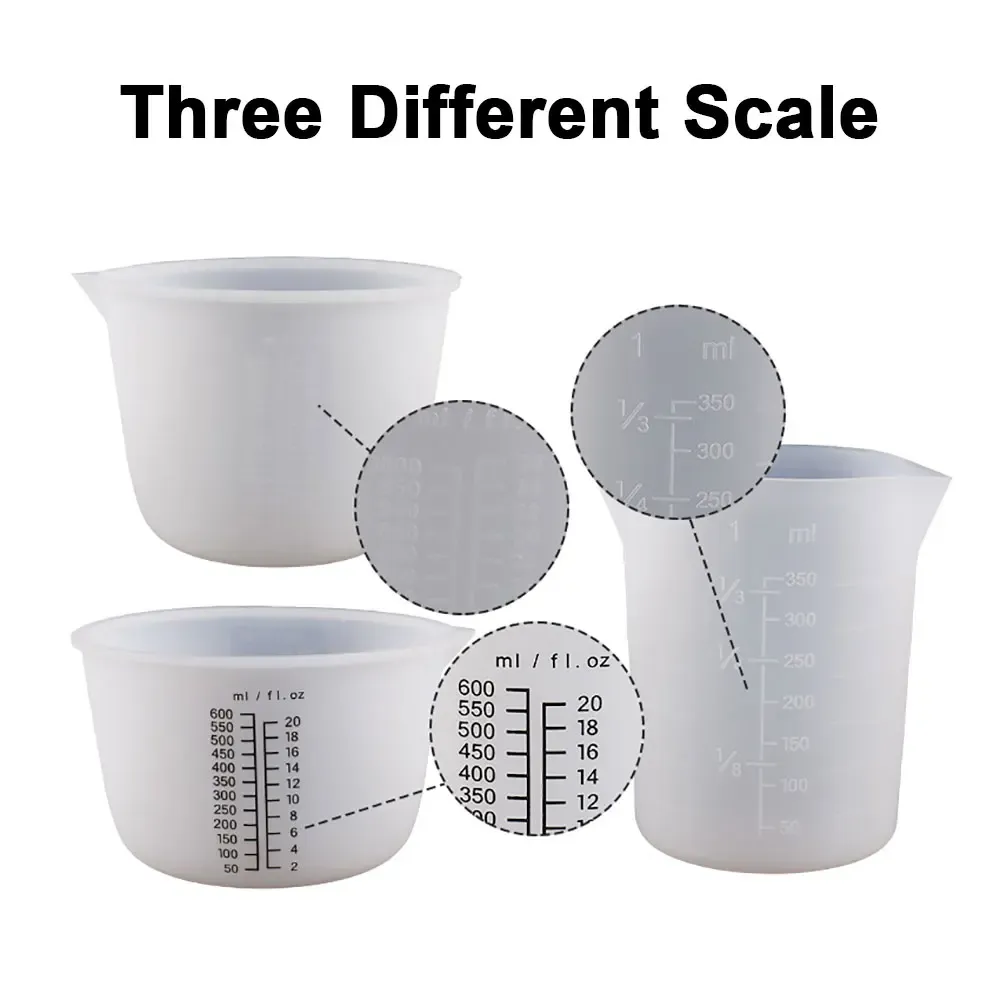 Gobelets mesure silicone 30 à 1000 ml pour résine bijoux