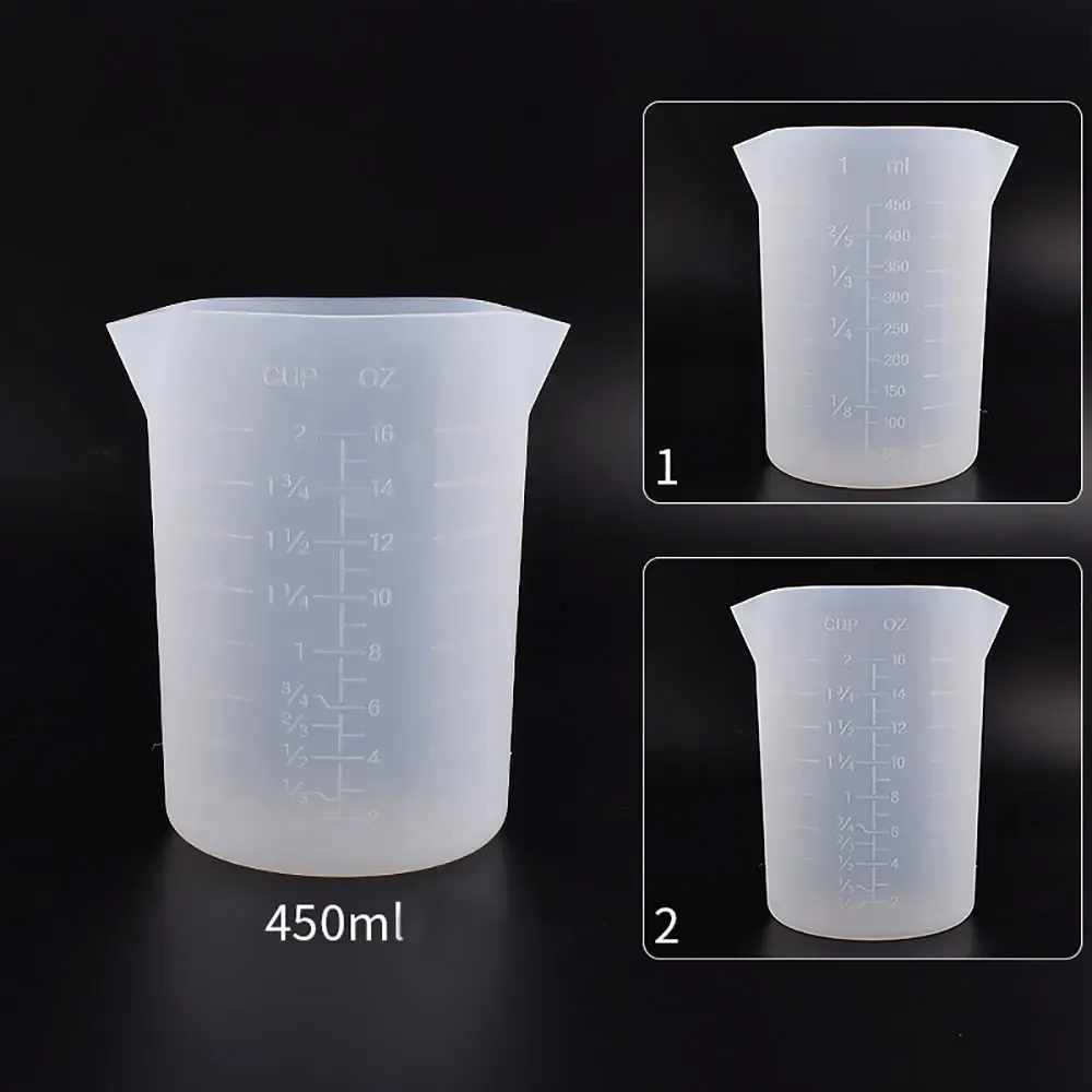 Gobelets mesure silicone 30 à 1000 ml pour résine bijoux