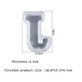 Grand moule silicone lettres alphabet pour décoration maison – Couleur Argent (J)
