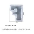 Grand moule silicone lettres alphabet pour décoration maison – Couleur Bleu (F)