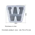Grand moule silicone lettres alphabet pour décoration maison – Couleur Gris foncé (W)