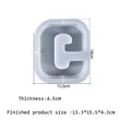 Grand moule silicone lettres alphabet pour décoration maison – Couleur Jaune (G)