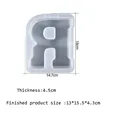 Grand moule silicone lettres alphabet pour décoration maison – Couleur Marron (R)