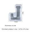 Grand moule silicone lettres alphabet pour décoration maison – Couleur Orange (L)