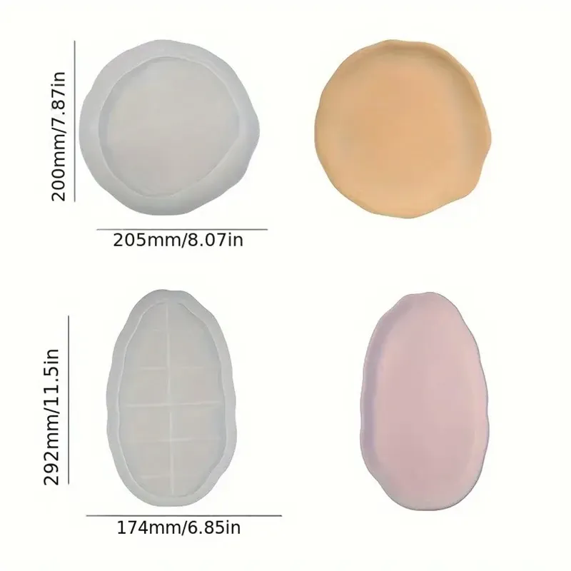 Grand moule silicone rond pour plateau bijoux