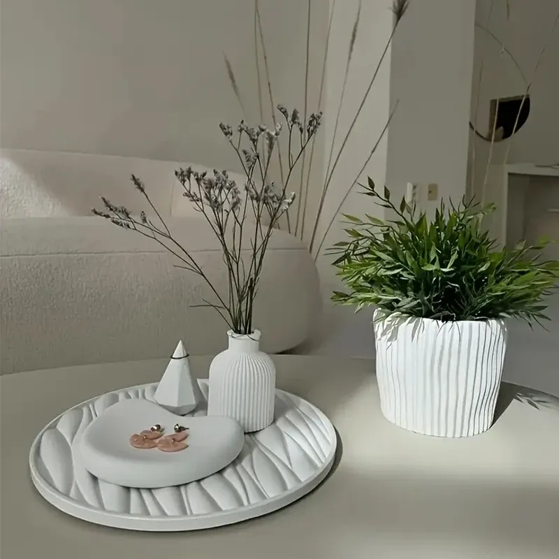 Grand moule silicone rond pour plateau bijoux