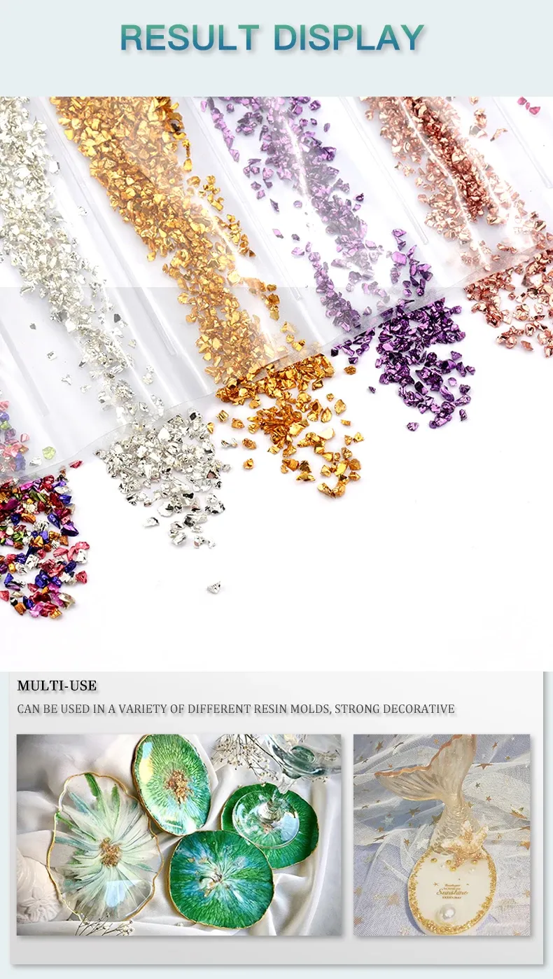 Granulés métal coloré pour remplissage résine et bijoux