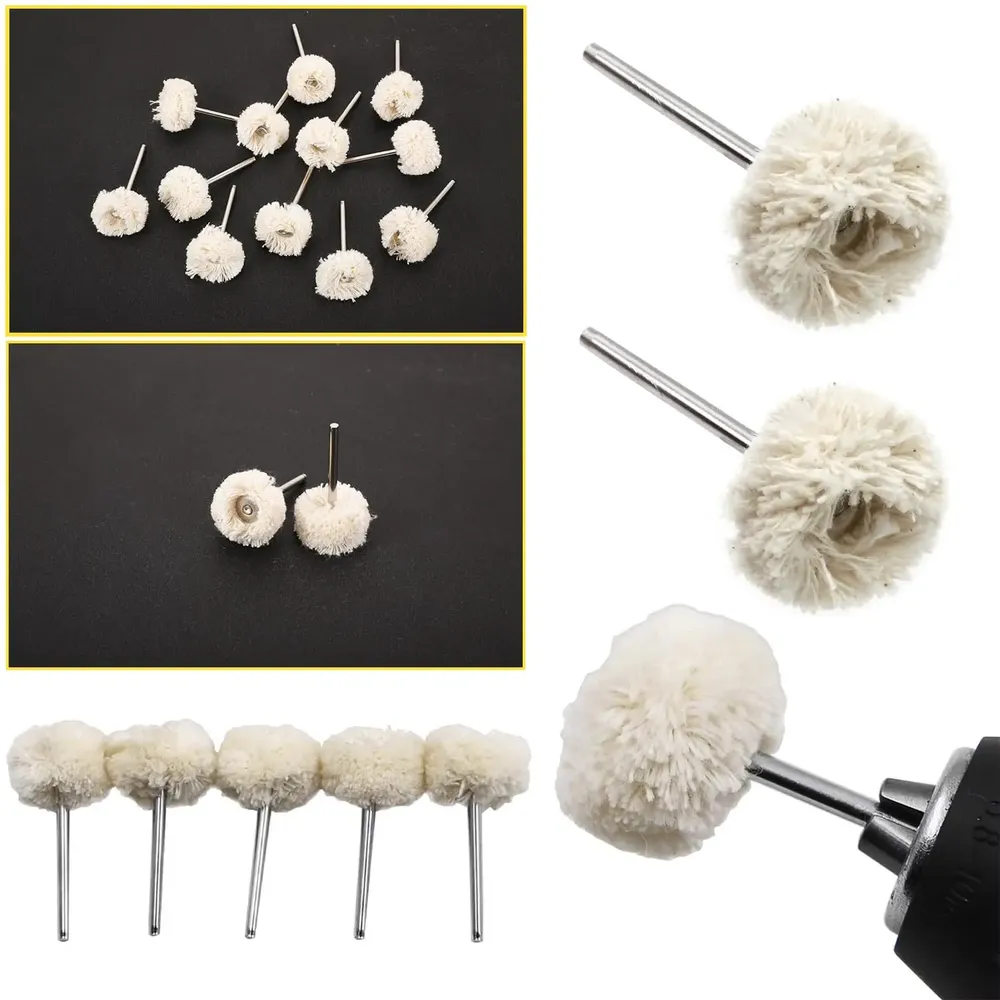 Kit 10 roues polissage coton abrasif pour résine