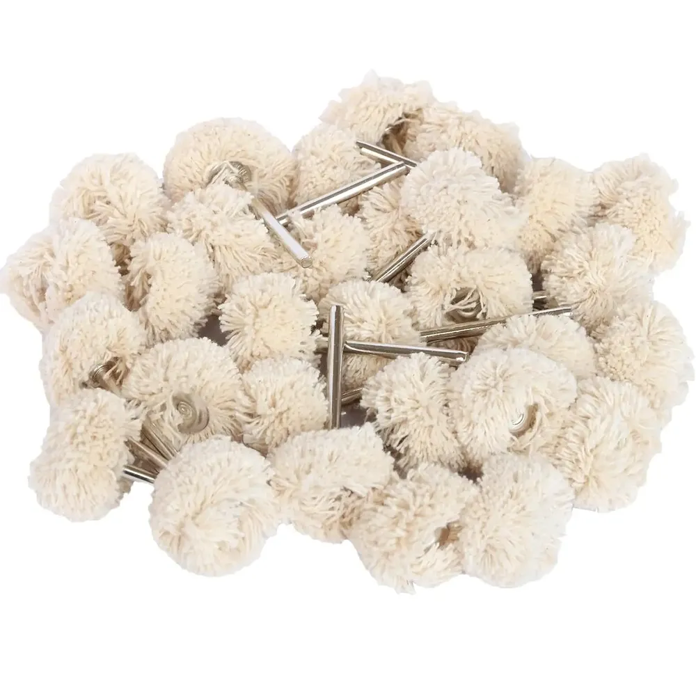 Kit 10 roues polissage coton abrasif pour résine