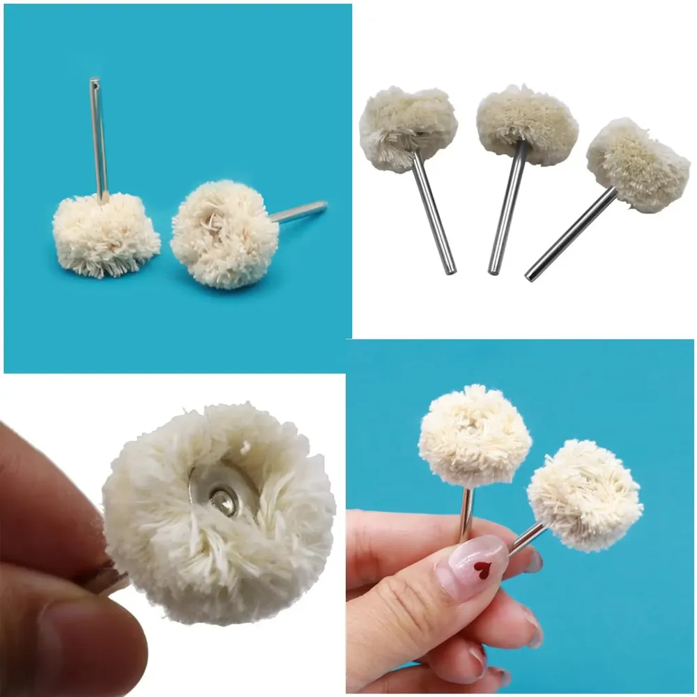 Kit 10 roues polissage coton abrasif pour résine