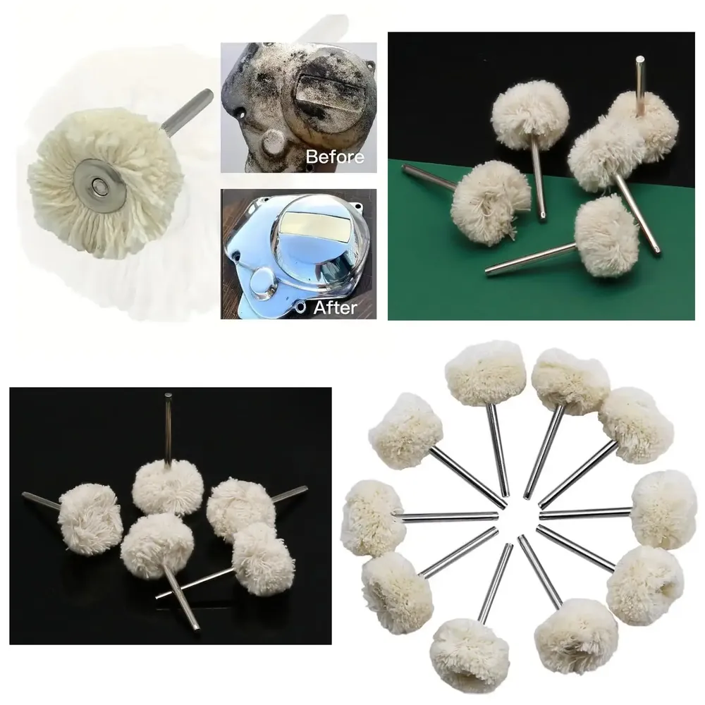 Kit 10 roues polissage coton abrasif pour résine