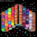 Kit 12 compartiments paillettes lettres pour résine – 1