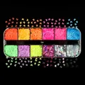 Kit 12 compartiments paillettes lettres pour résine – Couleur 3MM Butterfly