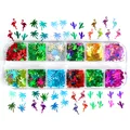 Kit 12 compartiments paillettes lettres pour résine – Couleur Cactus Palm Bird
