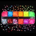 Kit 12 compartiments paillettes lettres pour résine – Couleur Empty Heart