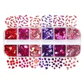 Kit 12 compartiments paillettes lettres pour résine – Couleur Heart Cross Sequins