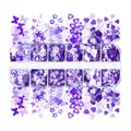 Kit 12 compartiments paillettes lettres pour résine – Couleur Mixed Purple Sequins