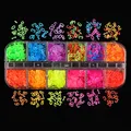 Kit 12 compartiments paillettes lettres pour résine – Couleur Numbers