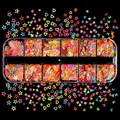 Kit 12 compartiments paillettes lettres pour résine – Couleur Small Mix