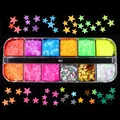 Kit 12 compartiments paillettes lettres pour résine – Couleur Star