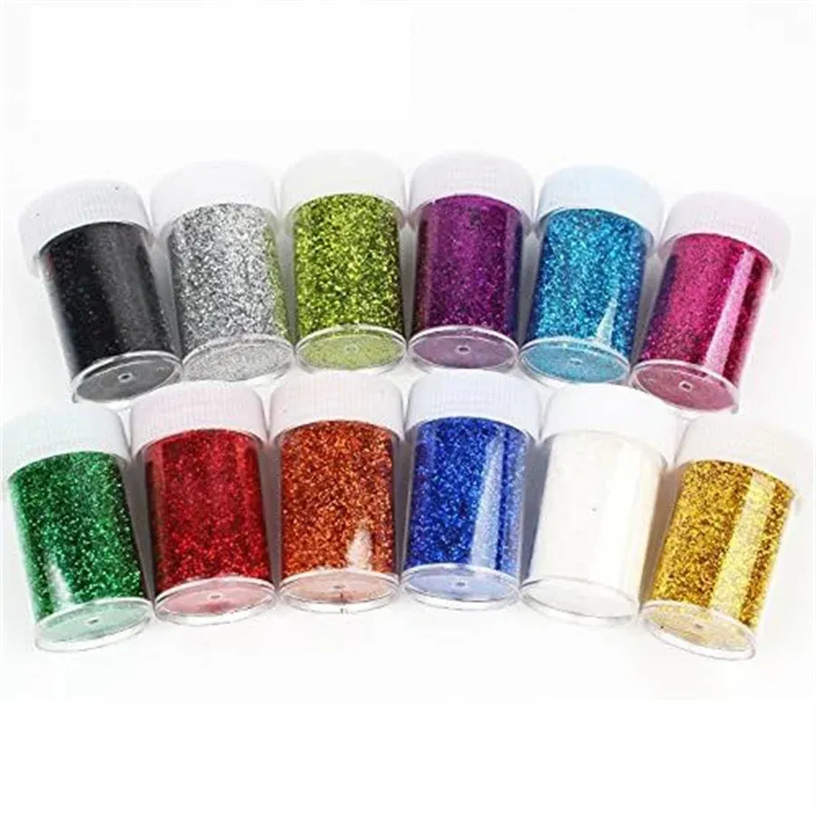 Kit 12 pots paillettes extra fines pour résine