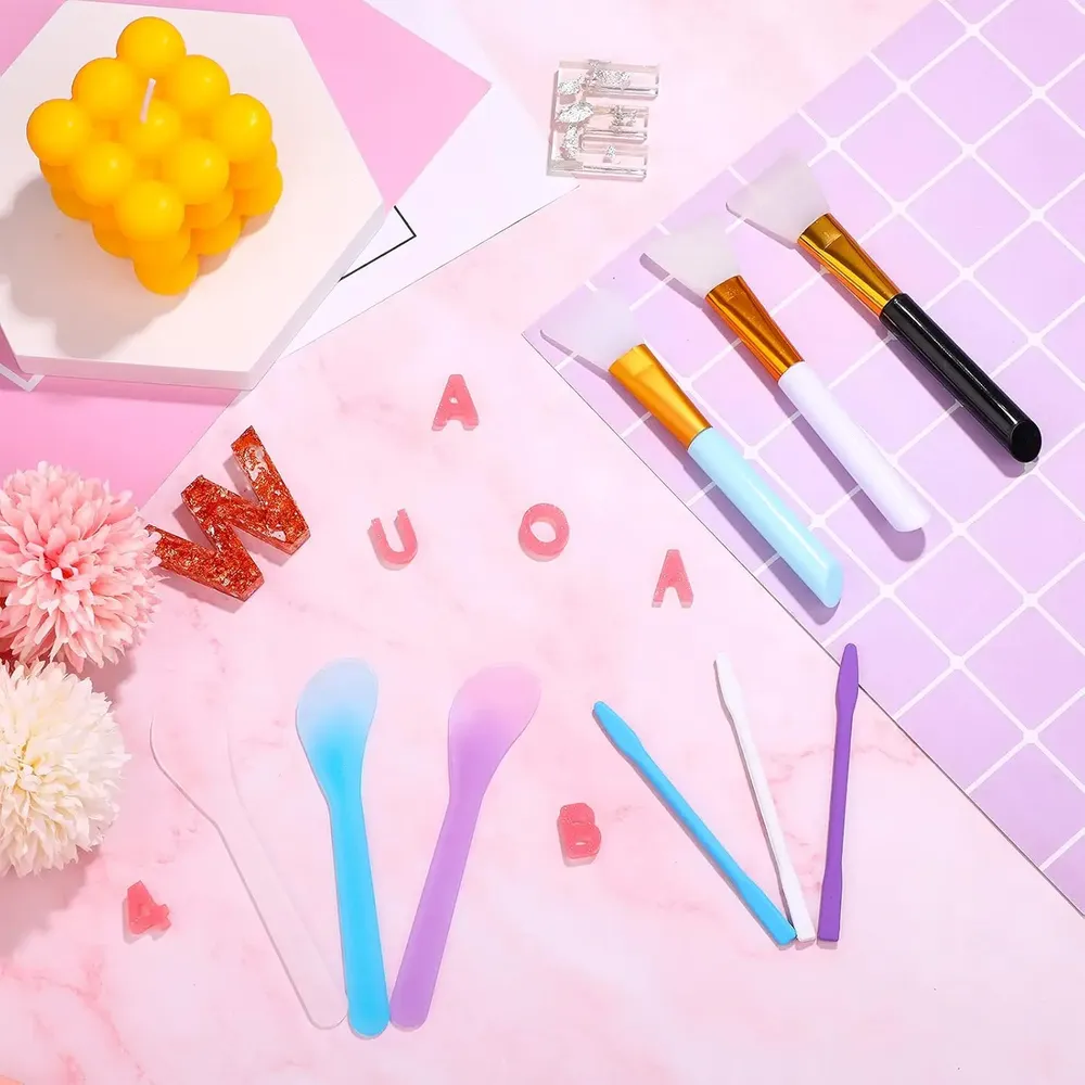 Kit 12 tiges mélange résine silicone et cuillères