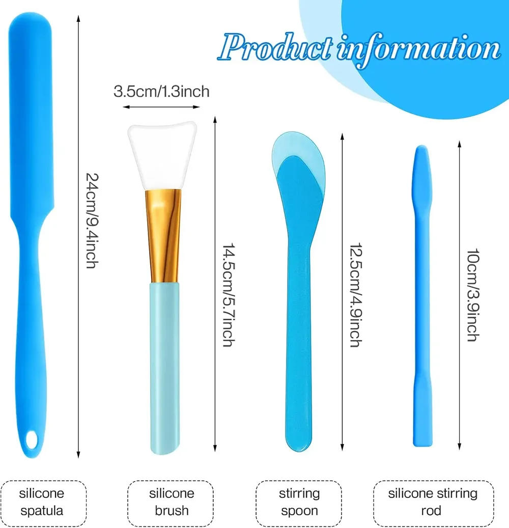 Kit 12 tiges mélange résine silicone et cuillères