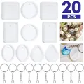 Kit 20 moules silicone porte-clés et pendentifs résine – Couleur 20pcs set