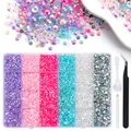 Kit 24 grilles strass résine pour nail art – Couleur 24grid mixcolorN set
