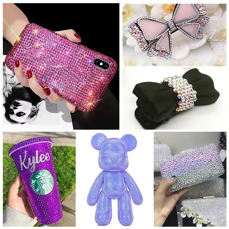 Kit 24 grilles strass résine pour nail art