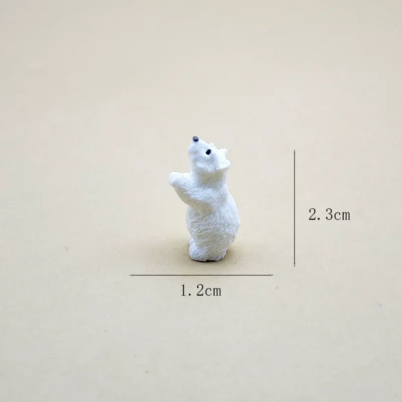 Kit 3 miniatures ours polaire résine